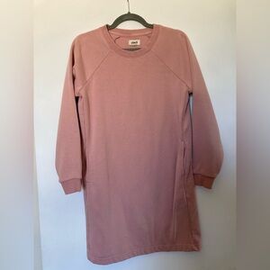 Pact Soft Pink Organic Cotton Blend Sweatshirt dress